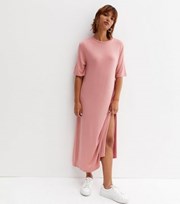 New Look Mid Pink Jersey Oversized Midi T-Shirt Dress